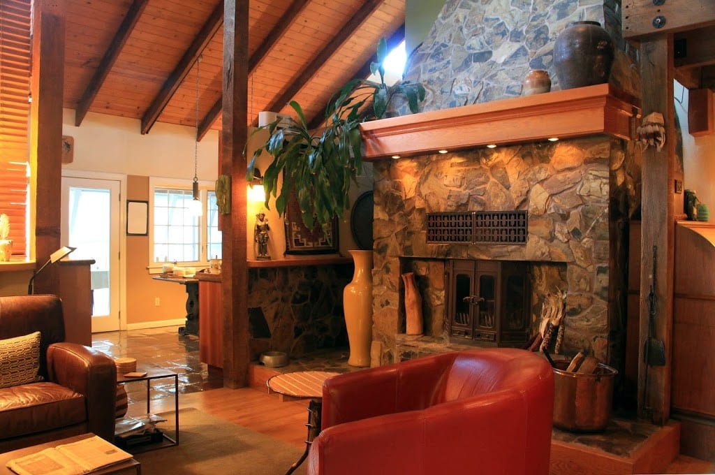 Fireplace at Eden Vale Inn