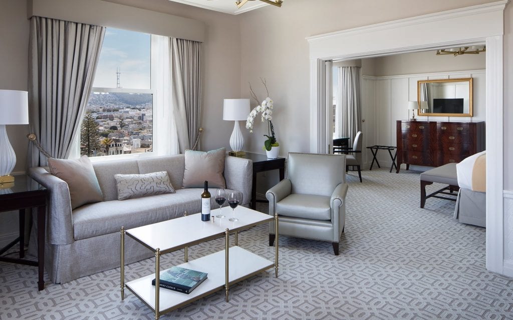 Guest suite at the Hotel Drisco