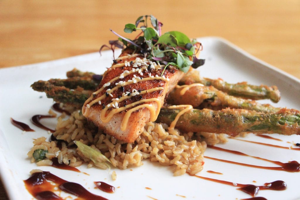 Salmon entree at Highlands Ranch Resort