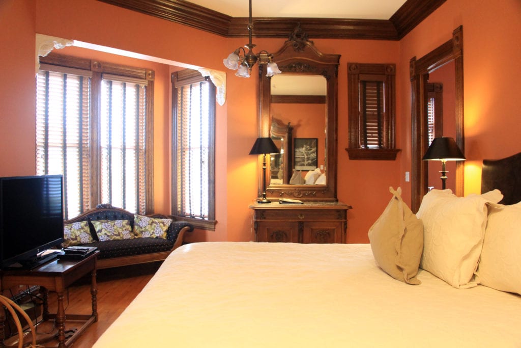 Guest room at the Carter House Inns