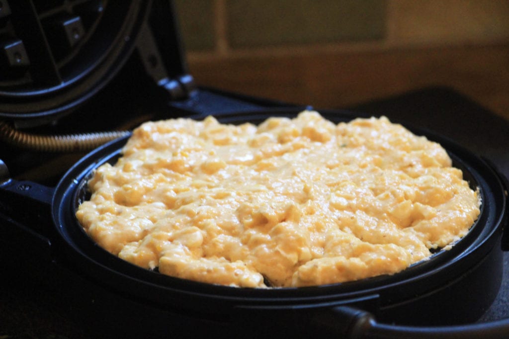Bake waffles on a preheated waffle iron until golden.