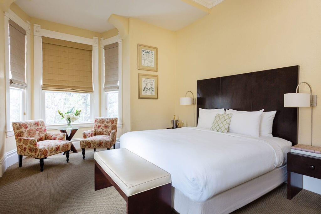 Guest room at Healdsburg Inn on the Plaza