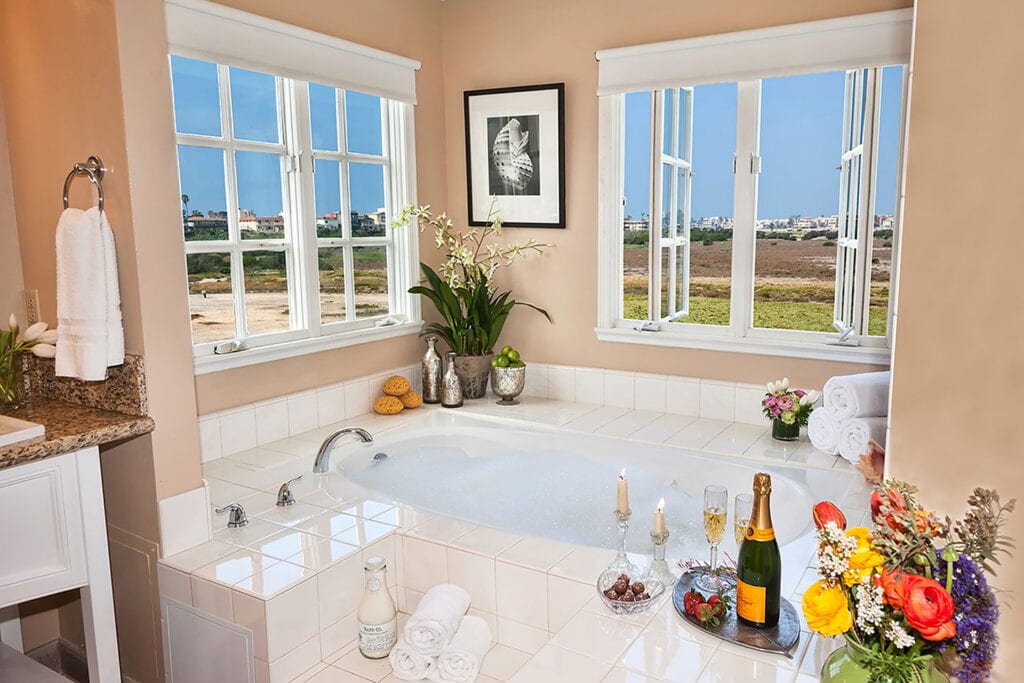 Spa tub with a view at Inn at Playa del Rey