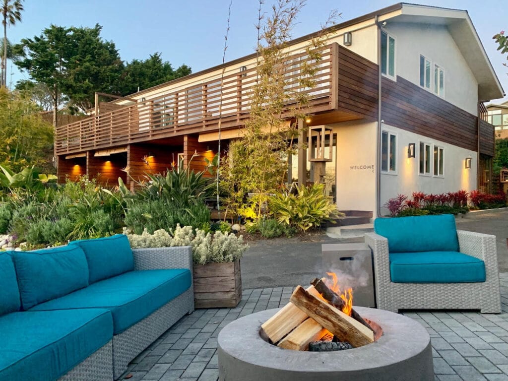 Fire pit at Inn at Moonlight Beach