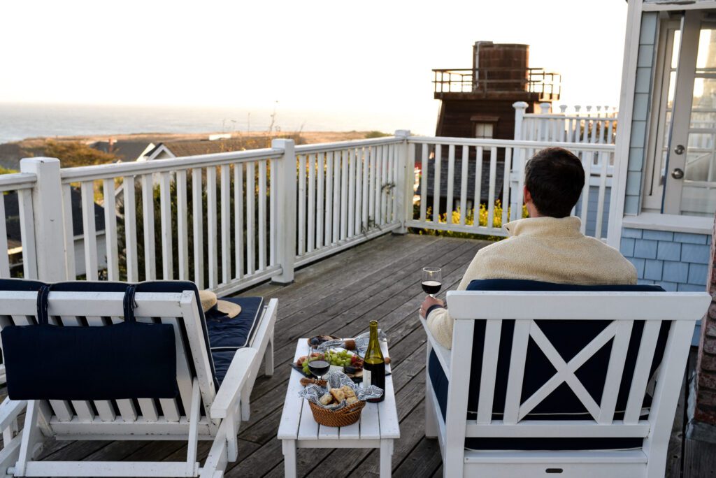 View from a guest room deck at Inns of Mendocino's JD House