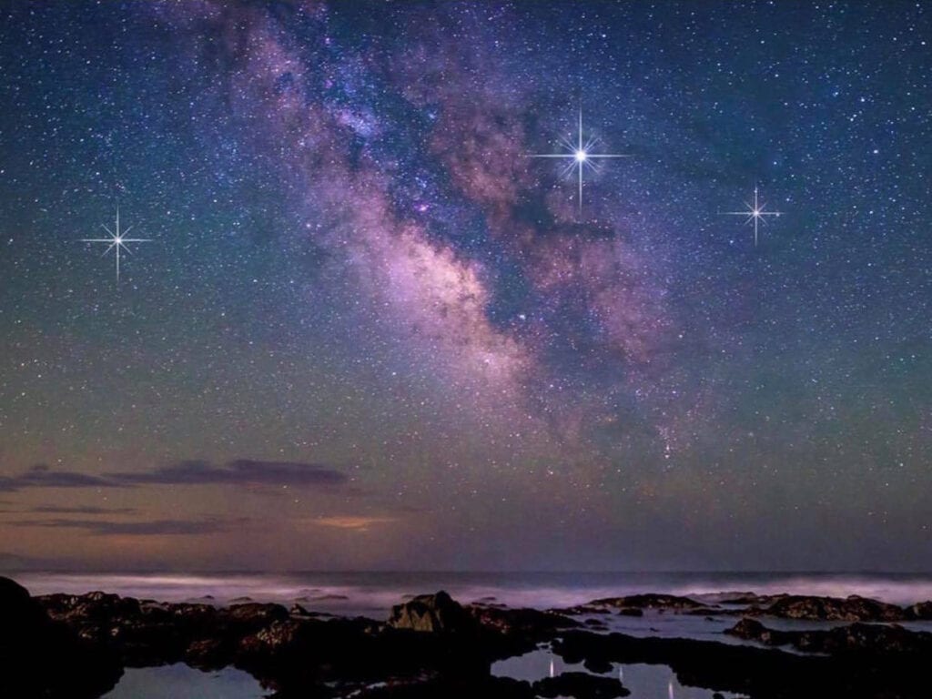 Night sky views from the Inn at the Lost Coast, photo by Humboldt Girl Photography