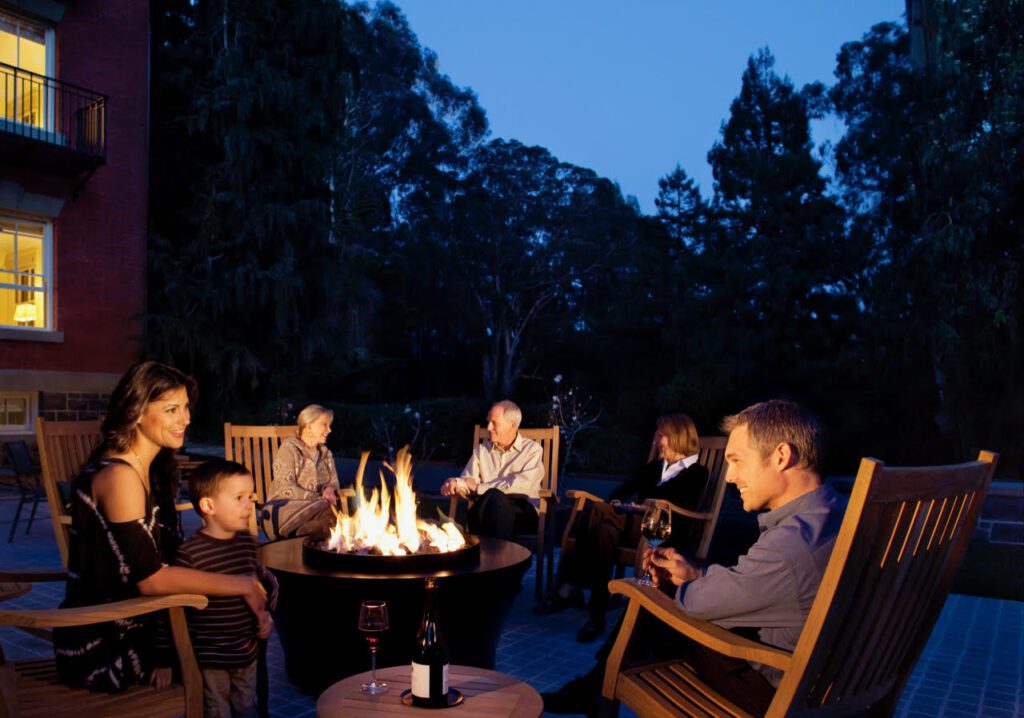 Fire pit at the Inn of the Presidio