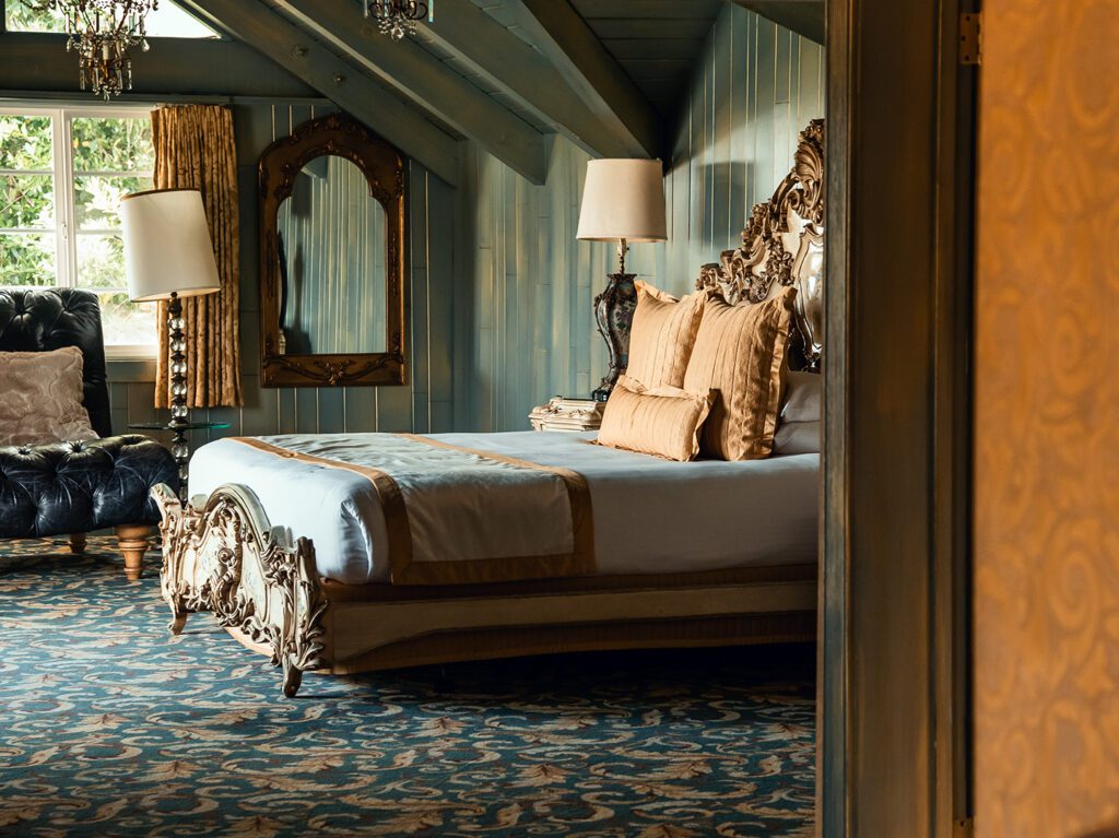 Old-world inspried suite at the Madonna Inn