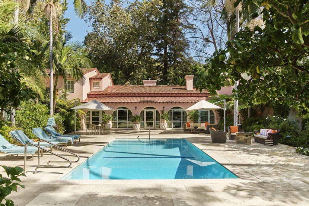 Private pool of the Hotel Bel-Air Presidential Suite
