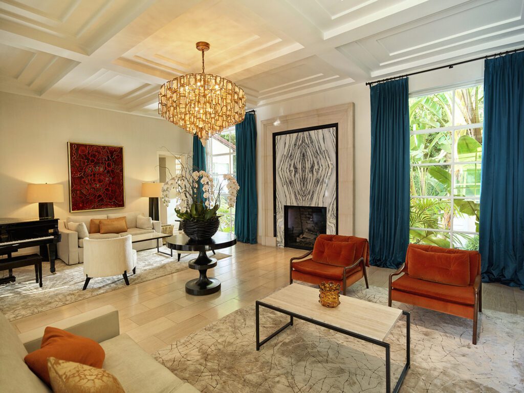Living room of the Hotel Bel-Air Presidential Suite