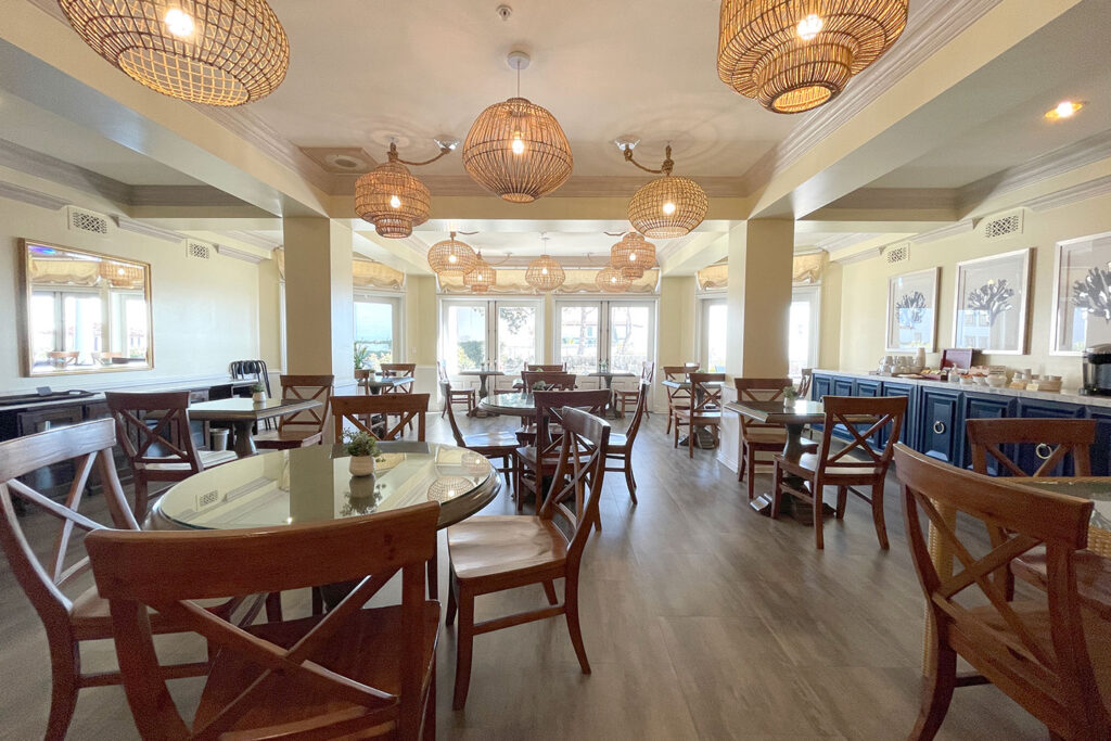 Dining room of the Blue Lantern Inn