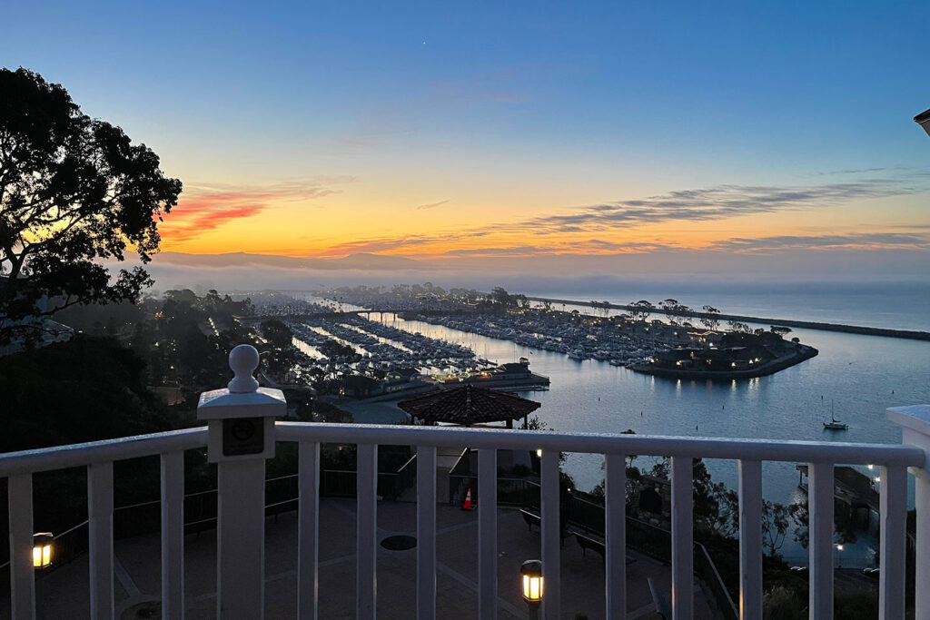 Sunrise from room 306 at Blue Lantern Inn