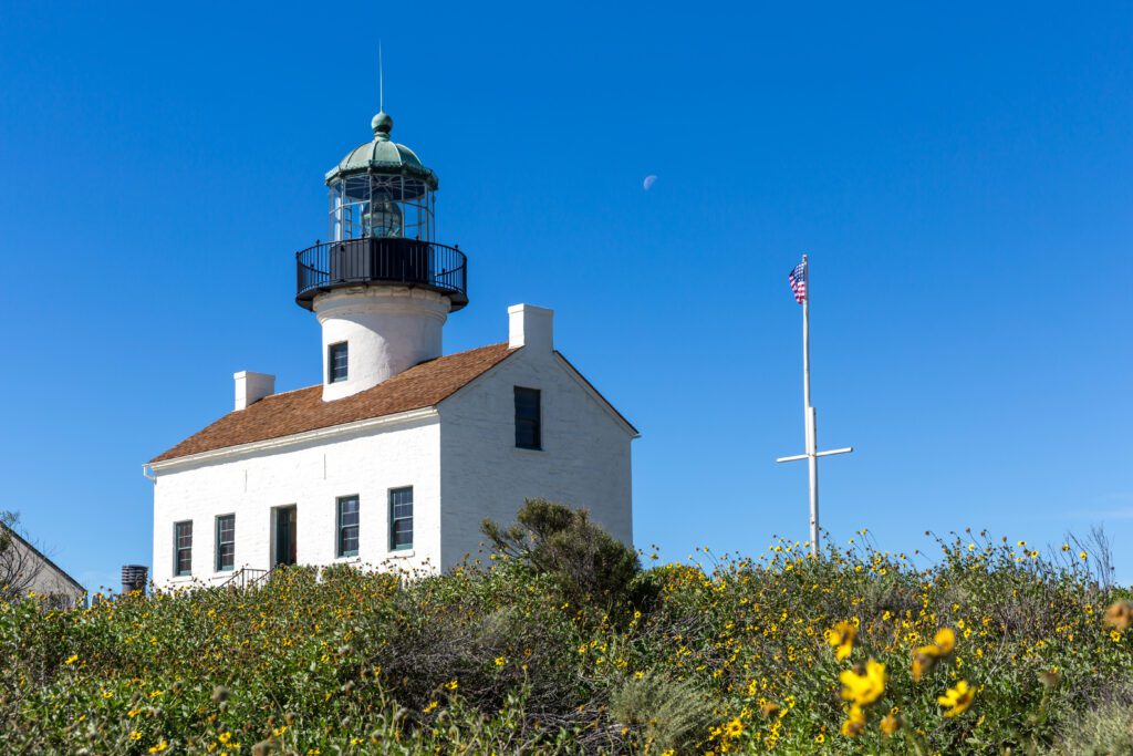 Old Point Loma Lighthouse in San Diego