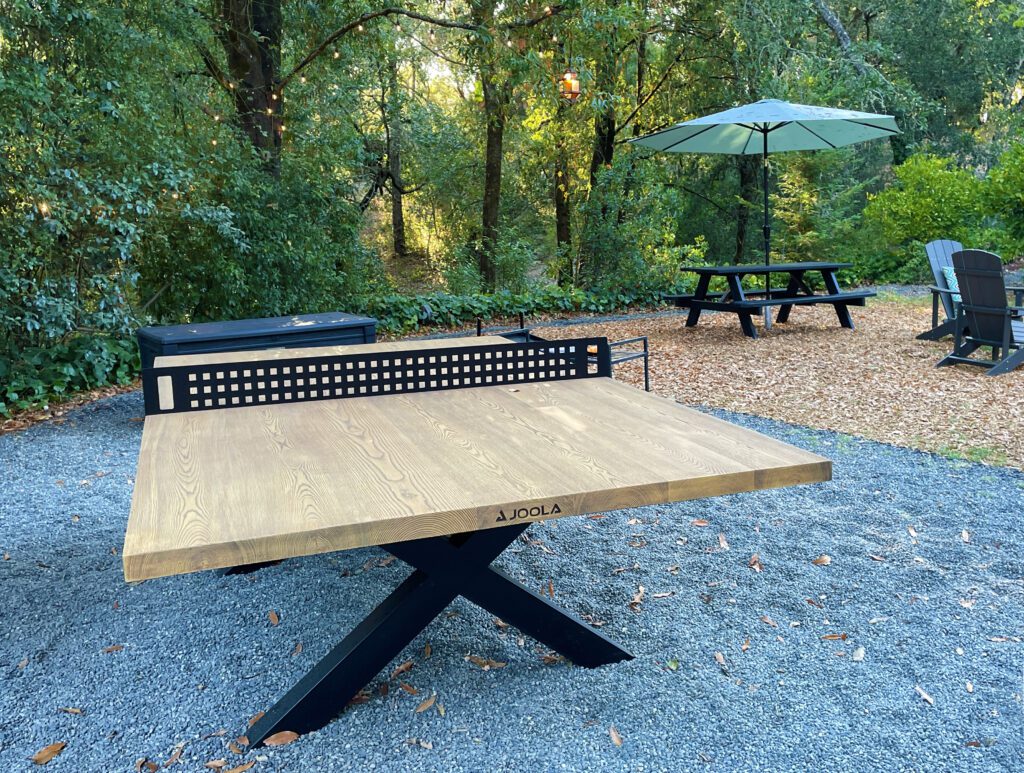 Ping pong table at Mine + Farm