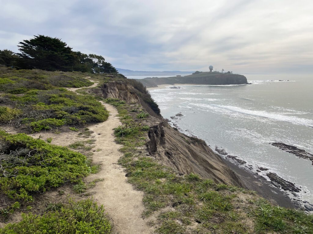 Ross's Cove Trail overlooking Maverick's surf break
