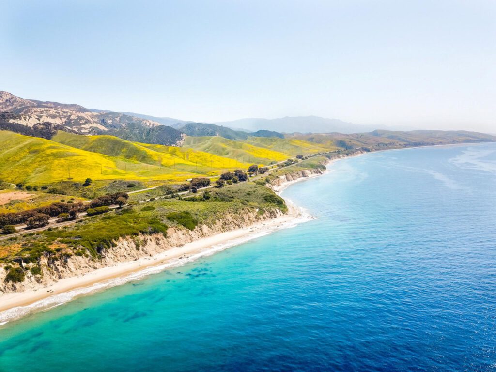 Aerial of Refugio State Beach