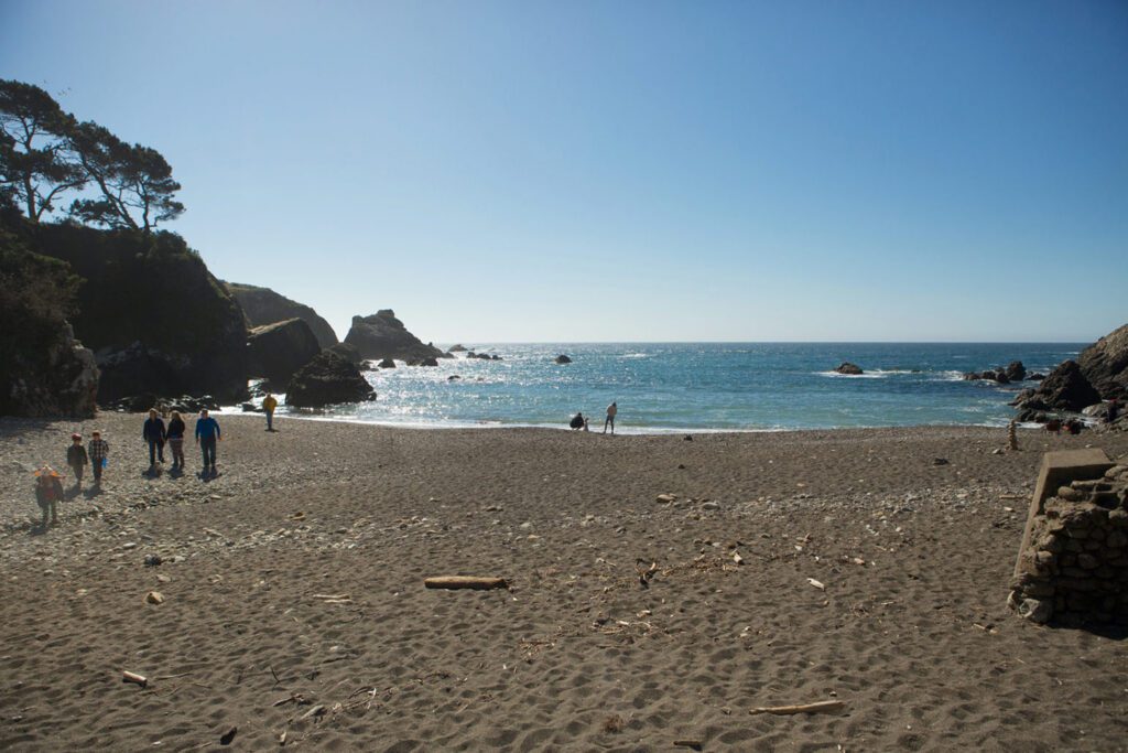 The beach at Stillwater Cove Regional Park