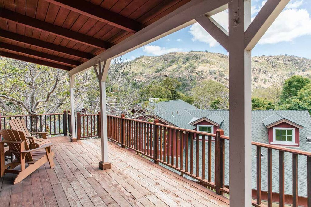 View from the deck of the Ranch Rooms at Circle Bar B