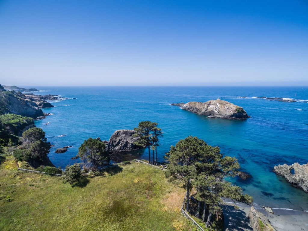 Ocean views from the traditional guest rooms at Little River Inn