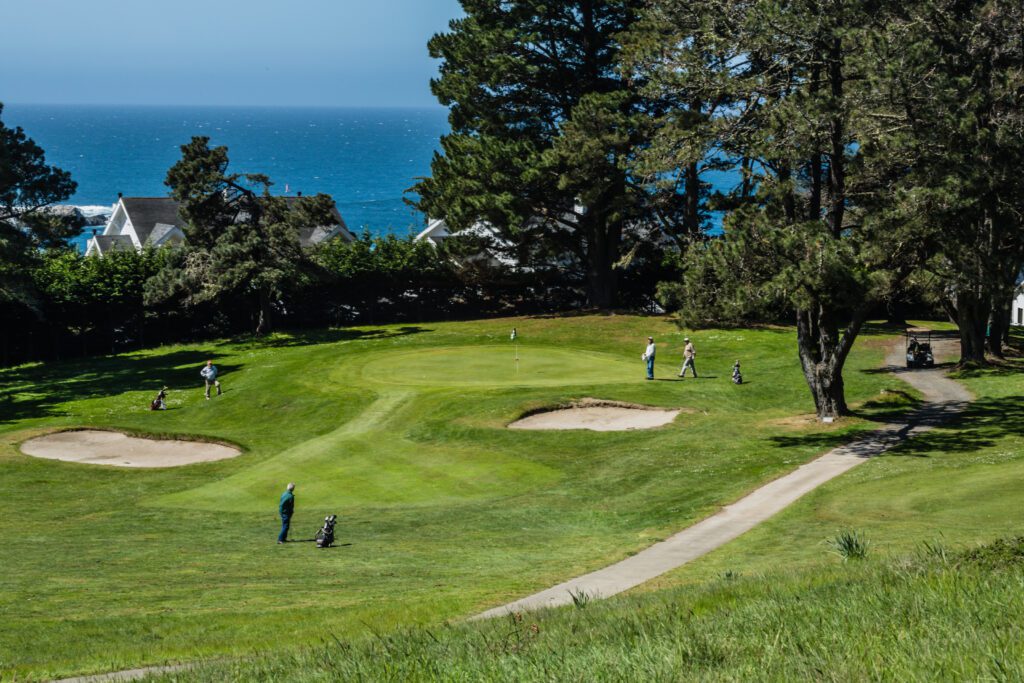 The golf course at Little River Inn