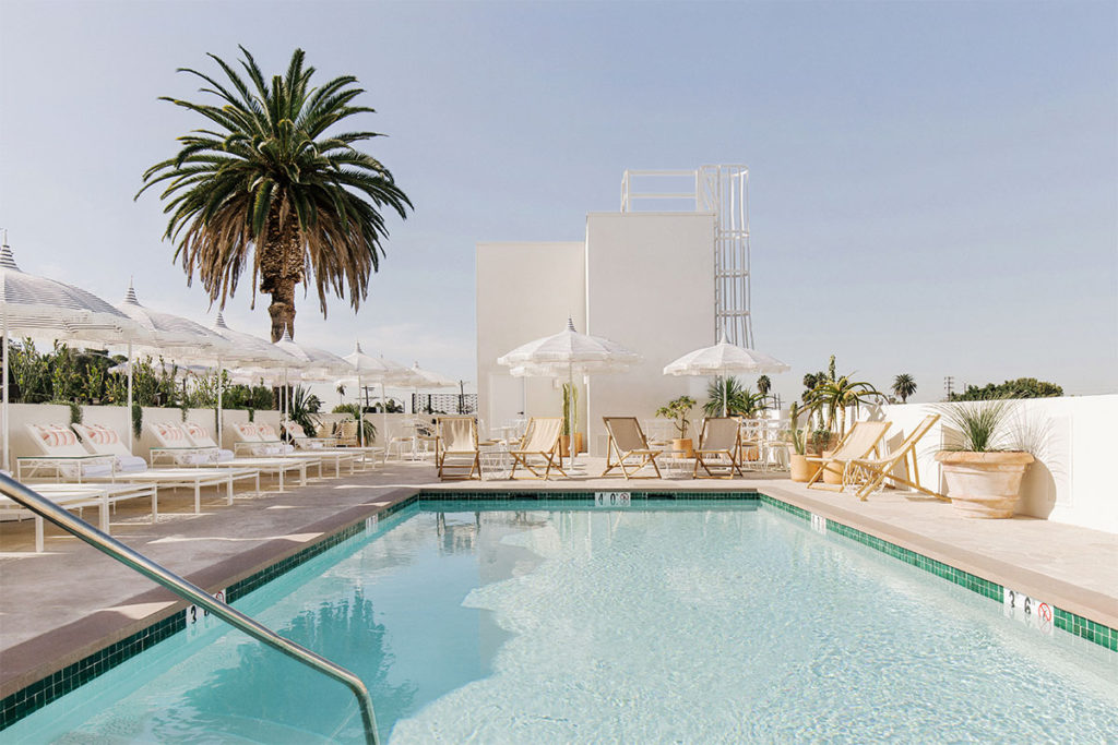 Elevated pool deck at Silver Lake Pool & Inn