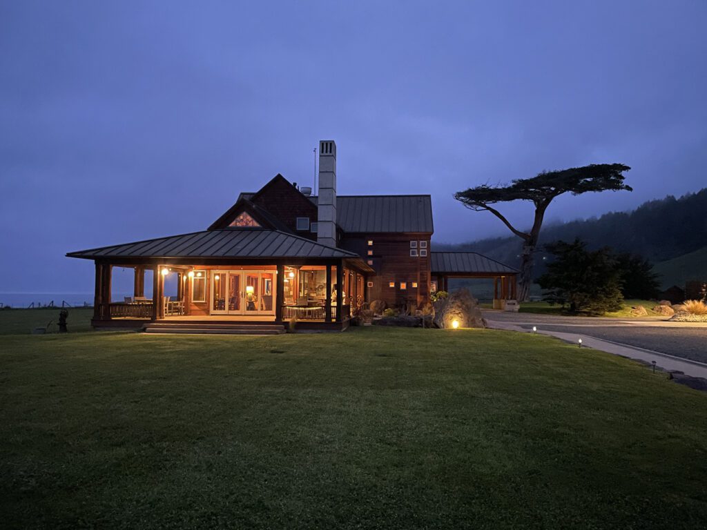 The Inn at Newport Ranch at dusk