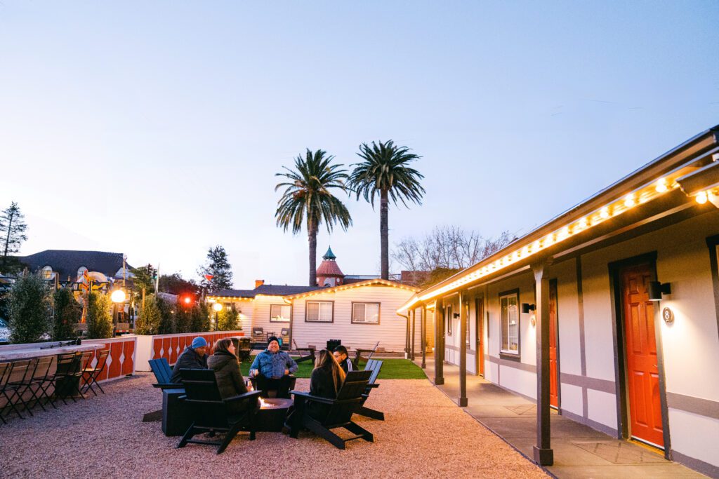 Fire pit at The Viking Inn