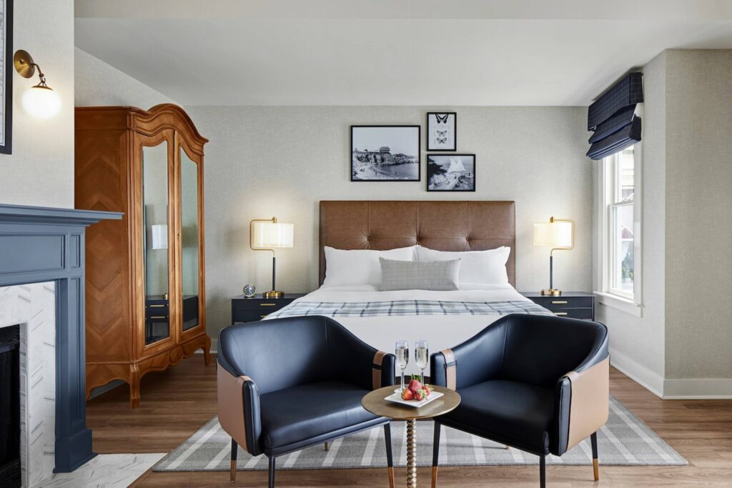 Guest room at the Gosby House Inn