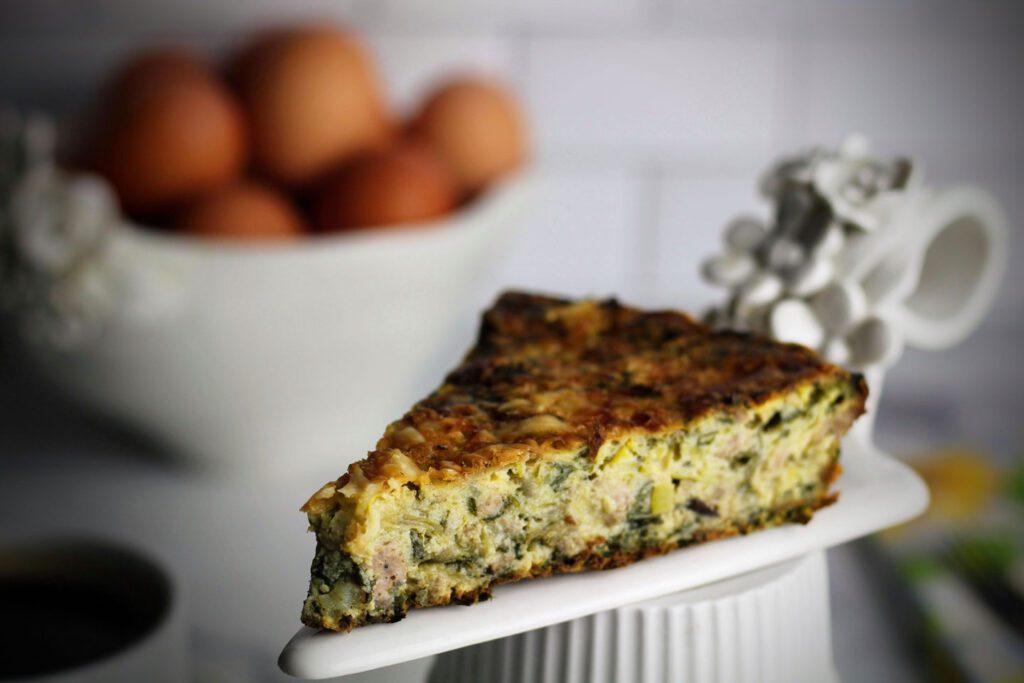 Artichoke Sausage Frittata from Mill Rose Inn