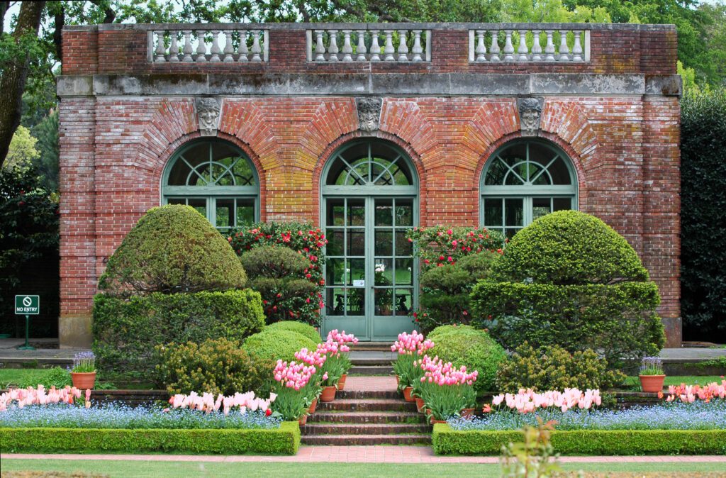 The Garden House with spring blooms
