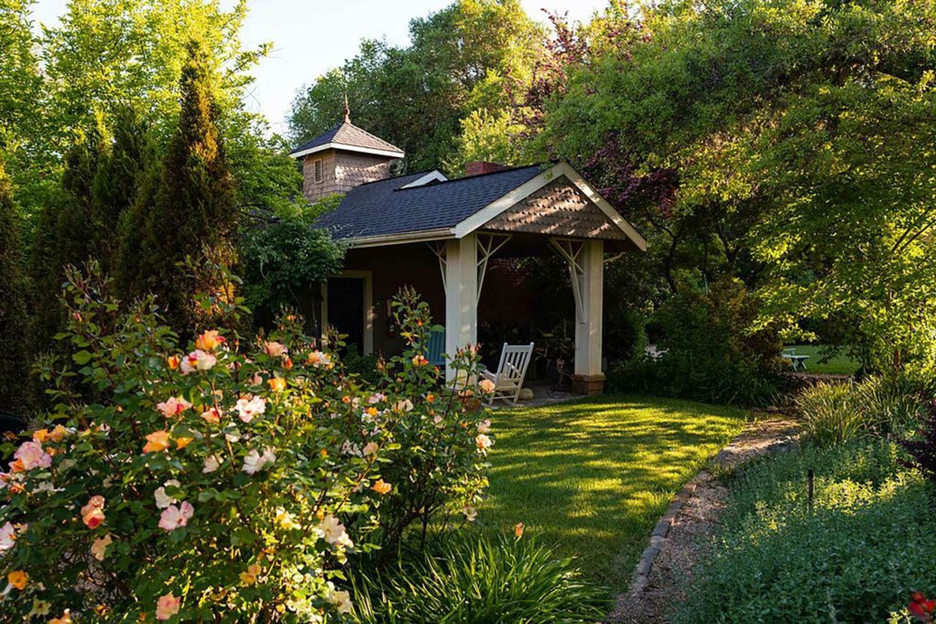 Guest quarters tucked among the gardens at The Madrones