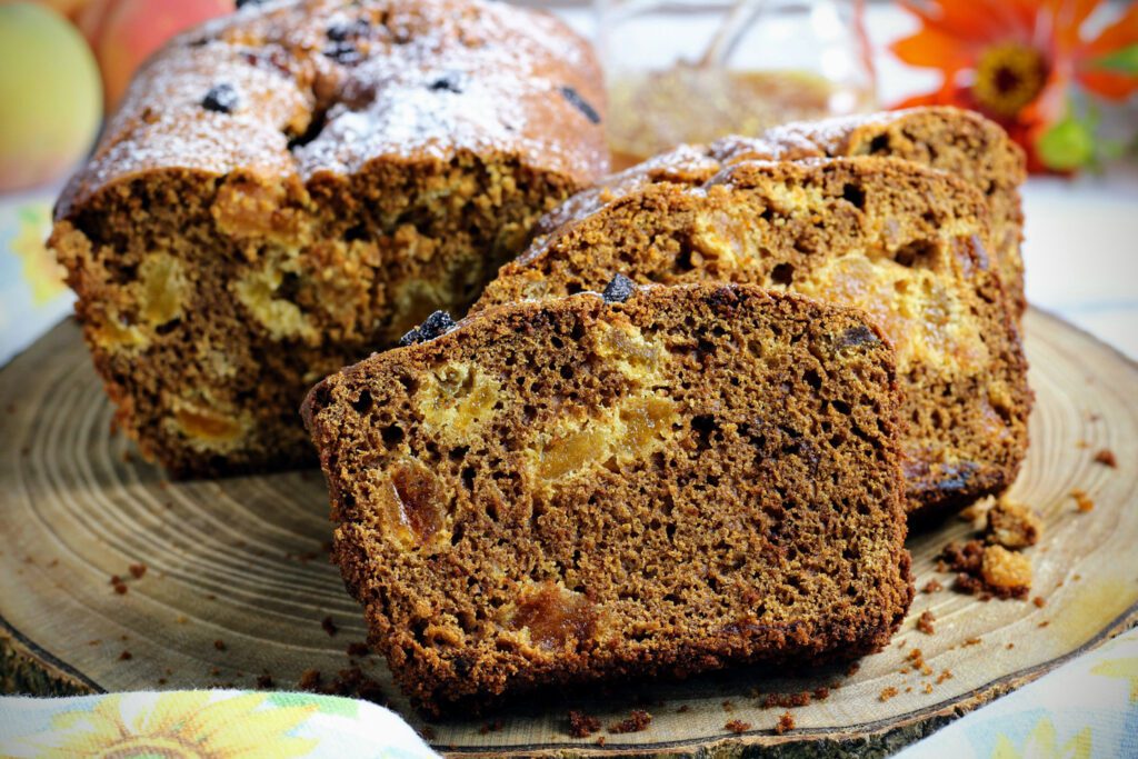 Sliced apricot bread