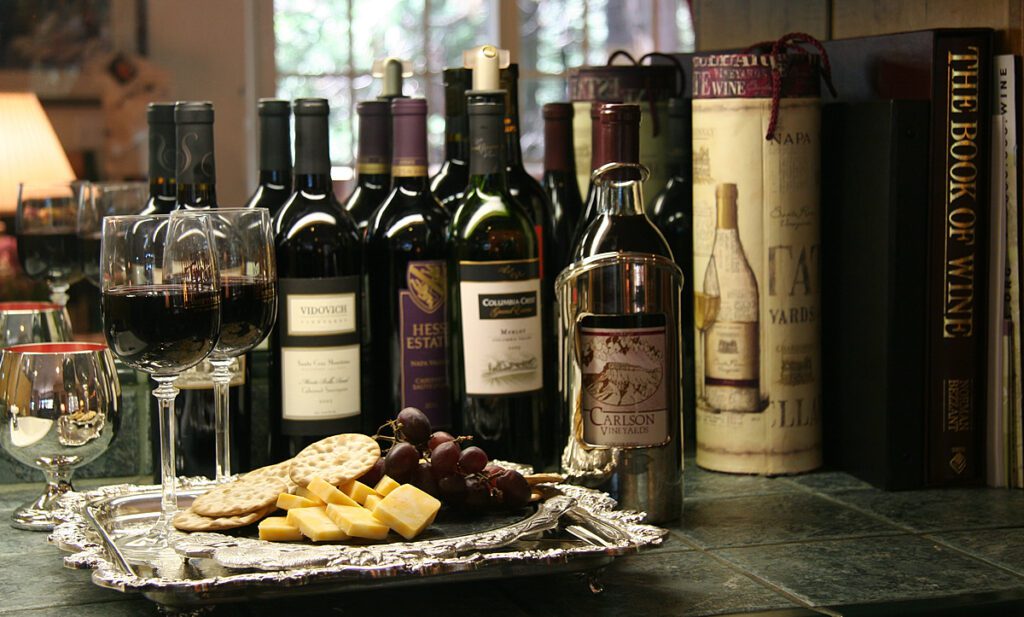Wine hour at McCaffrey House Bed & Breakfast Inn