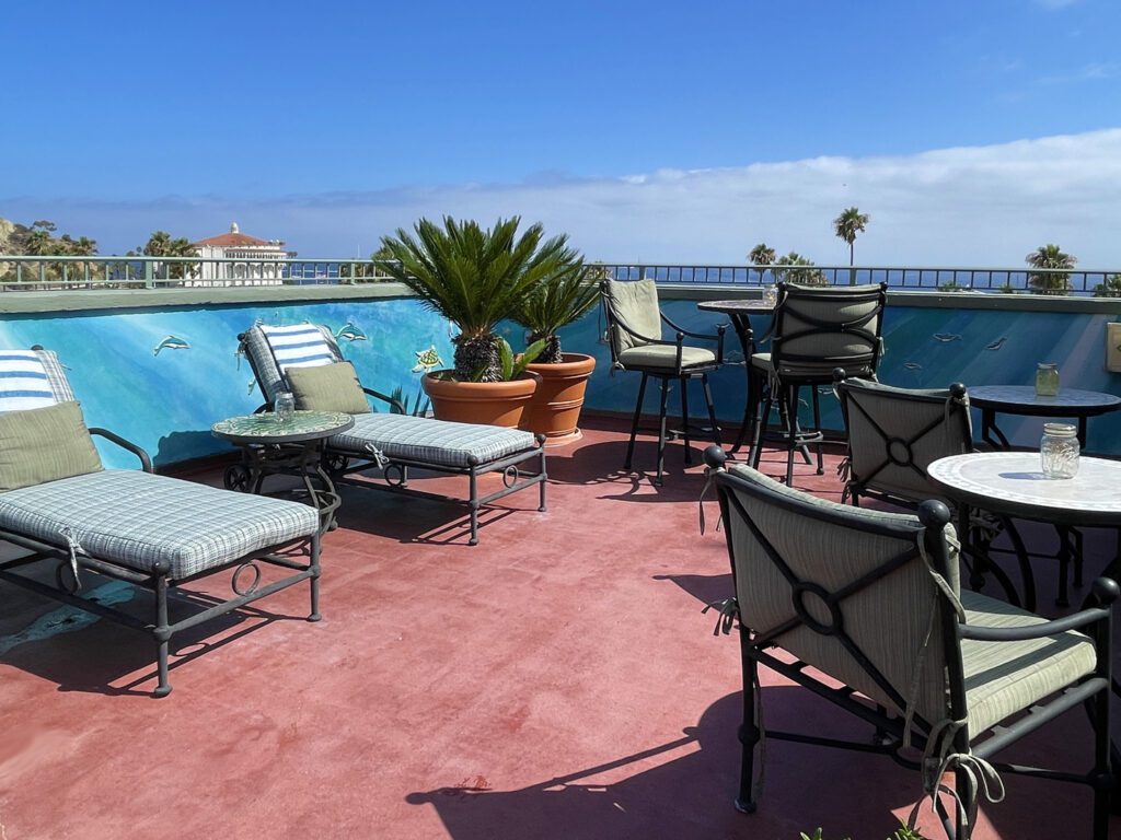 The Avalon Hotel's rooftop deck