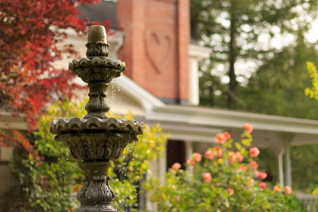 Fountain outside the Inn at Occidental