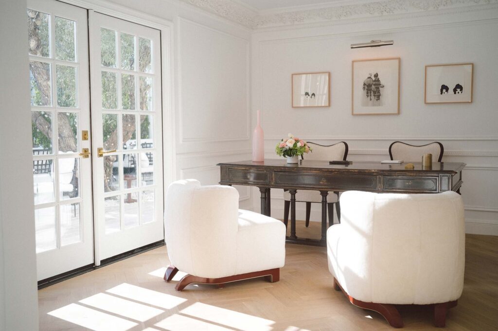 Check-in desk at Cara Hotel