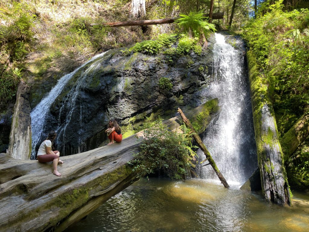 The waterfall Russian Gulch State Park