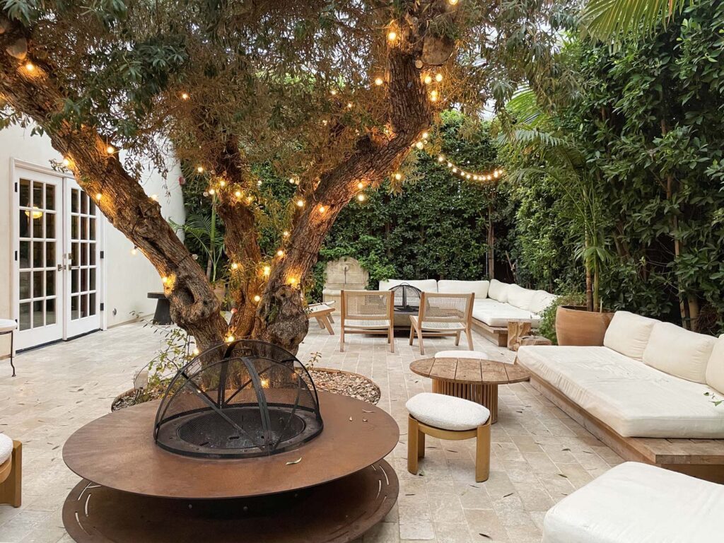 The outdoor patio at Cara Bar