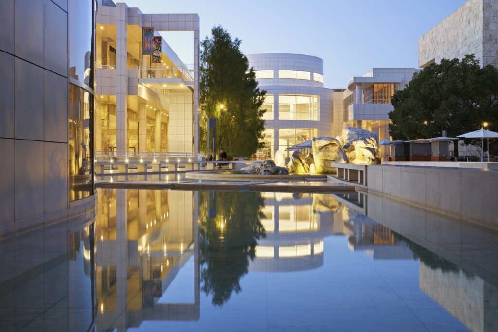 The Getty Center at dusk