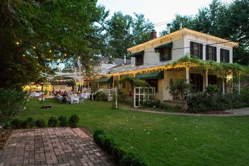 Outdoor event space at the Dunbar House