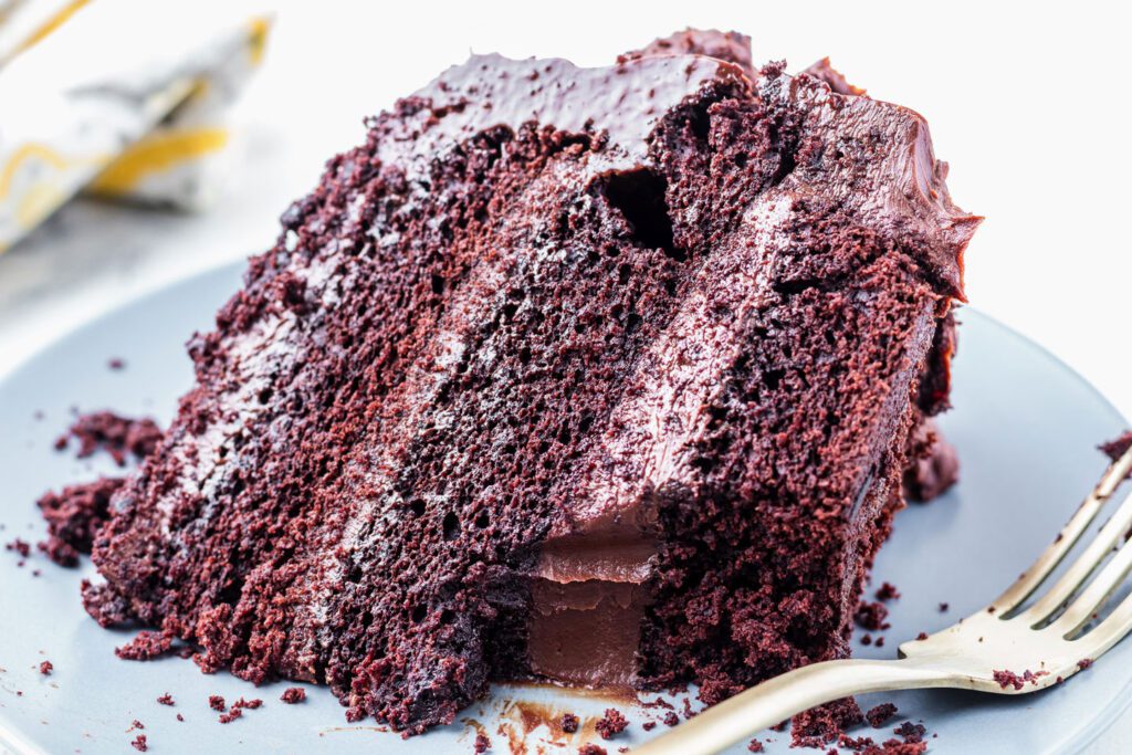 A slice of Brooklyn Blackout Cake