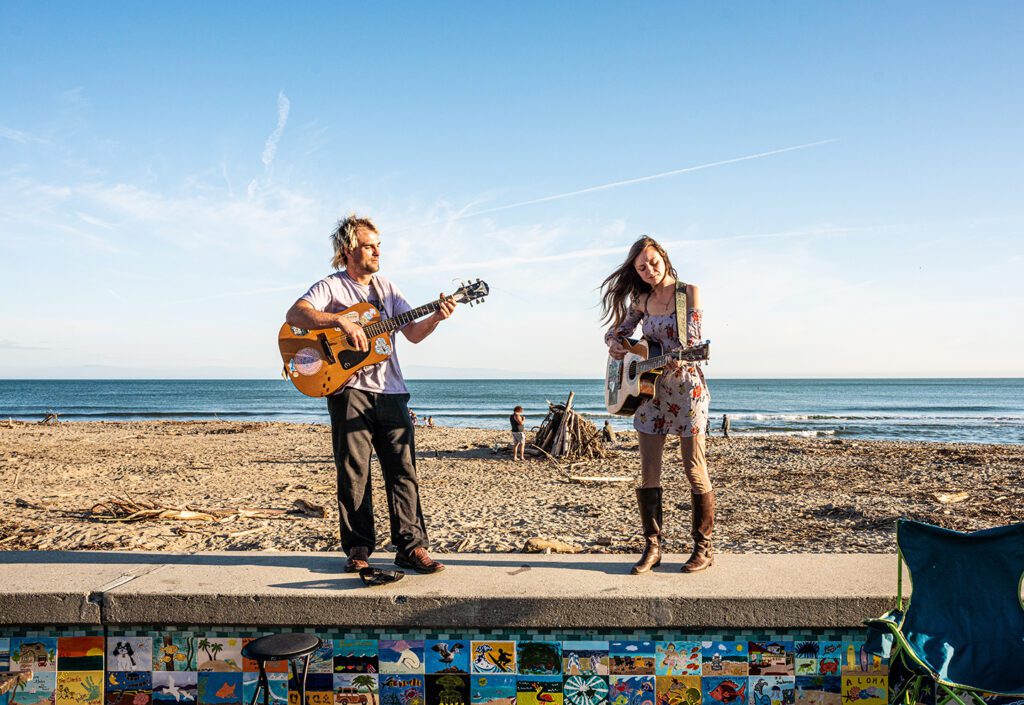 Musicians on the Esplanade at Capitola Beach