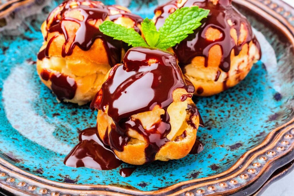 Blue Wing Profiteroles
