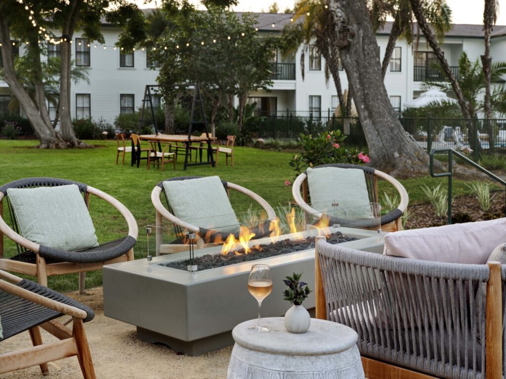 Fire pit at The Steward