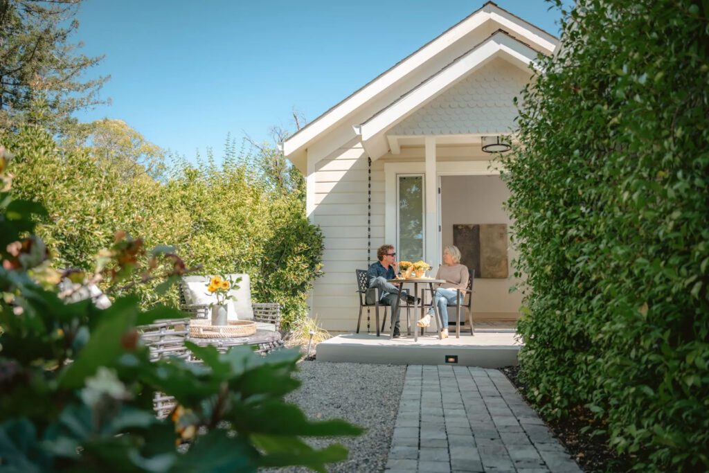 Private cottage patio at The Atlas Calistoga