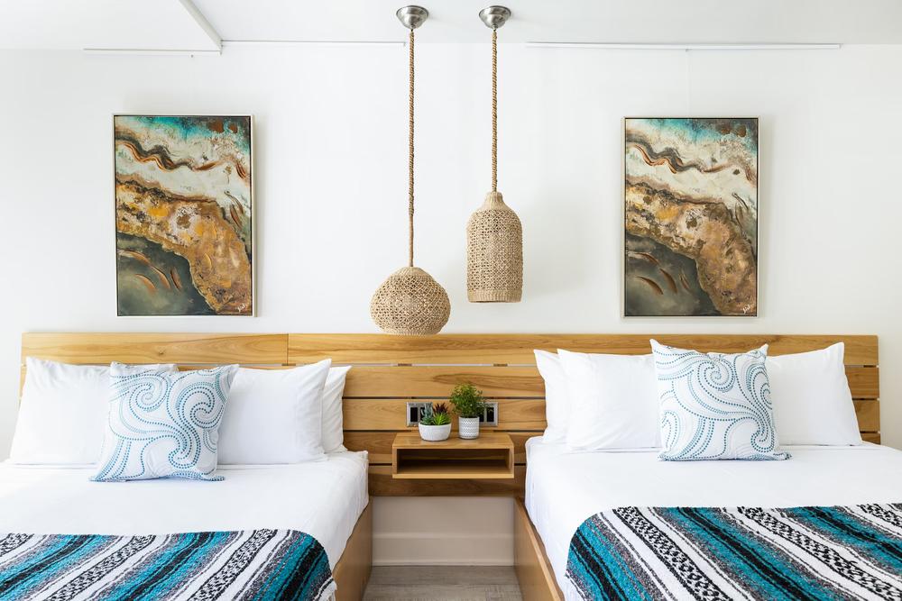 Guest room at Blue Sands Inn