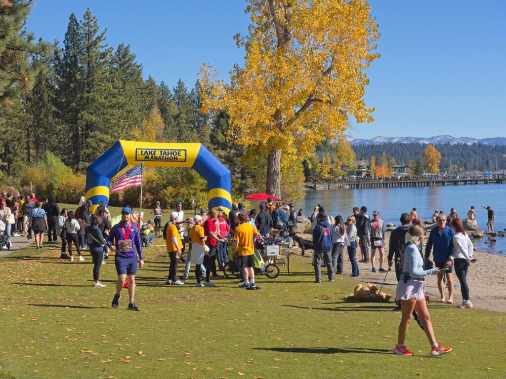Lake Tahoe Marathon finish line