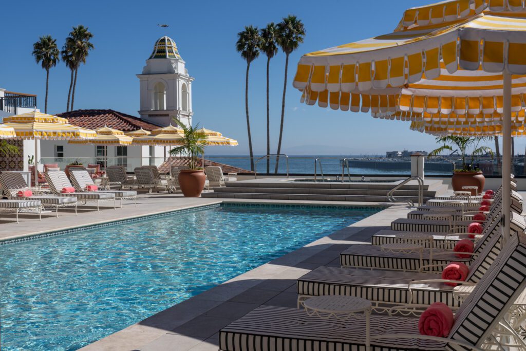 The pool deck at La Bahia Hotel & Spa